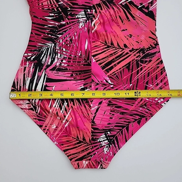 Speedo Women's One Piece Hot Pink Tropical Print Swimsuit Size 8 - Picture 14 of 14